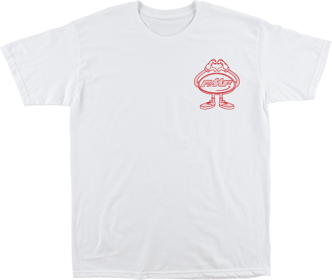 White FMF Breakin Hearts T-Shirt in large size with graphic design visible on front.
