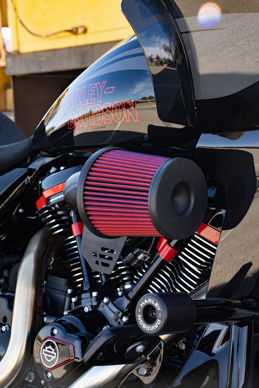 Vance & Hines VO2 Falcon Air Intake Kit in forged carbon fiber for motorcycle engine enhancement