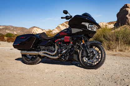 Vance & Hines VO2 Falcon air intake kit with forged carbon fiber finish for motorcycle engine enhancement.