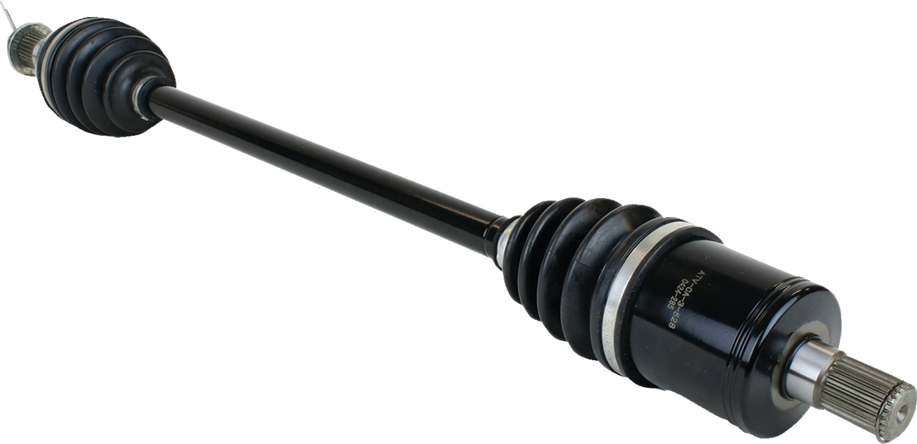 Moose Offroad LM6-CA-8-350 front axle assembly for Can-Am Defender, showing detailed metal construction and mounting points.