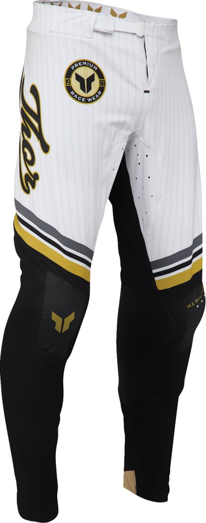 Black and gold THOR Sportmode Baller Pants with US size 32, featuring sporty design and durable fabric.