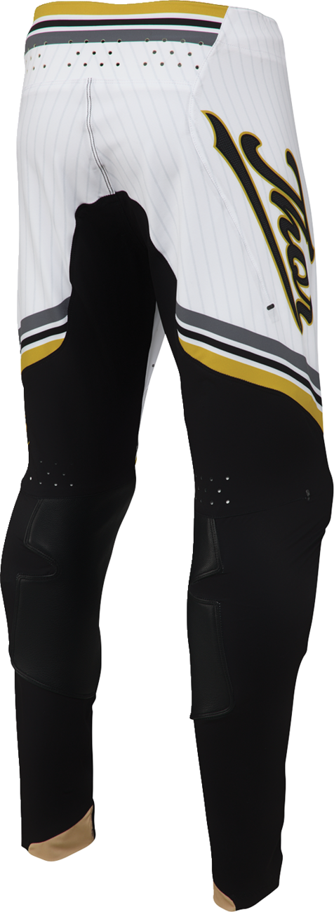Black and gold THOR Sportmode Baller Pants, US 32, featuring sleek design and sporty style suitable for active wear.