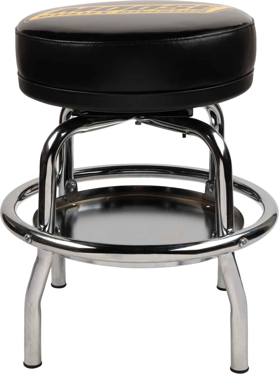MOOSE OFFROAD Mechanic Bar Stool X80-6030MUD with chrome frame and 360° swivel, featuring a sturdy seat and industrial design