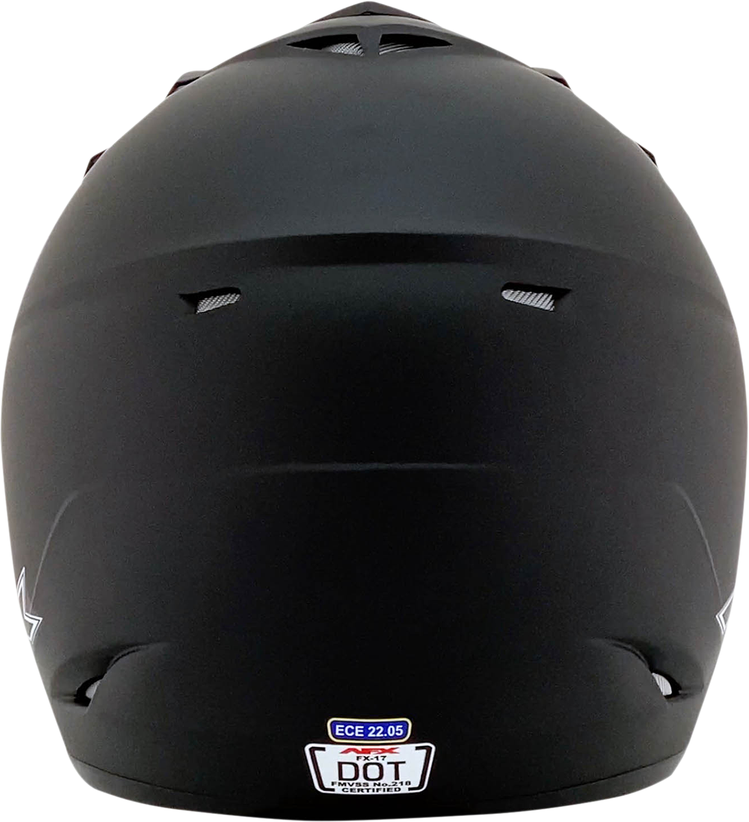 Bill's Exhausts AFX FX-17Y matte black helmet in large size, featuring a sleek aerodynamic design for motorcycle riders.