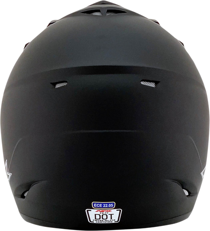 Bill's Exhausts AFX FX-17Y matte black helmet in large size, featuring a sleek aerodynamic design for motorcycle riders.