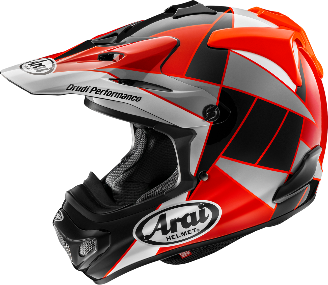 Arai Helmets VX-Pro4 Fragment Red motorcycle helmet with XS size, featuring a sleek red design and durable construction.