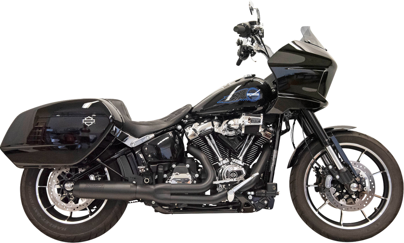 Bassani Xhaust 1S78B 2-Into-1 Exhaust System with Superbike Muffler for Harley-Davidson Softail M8 – Black Finish