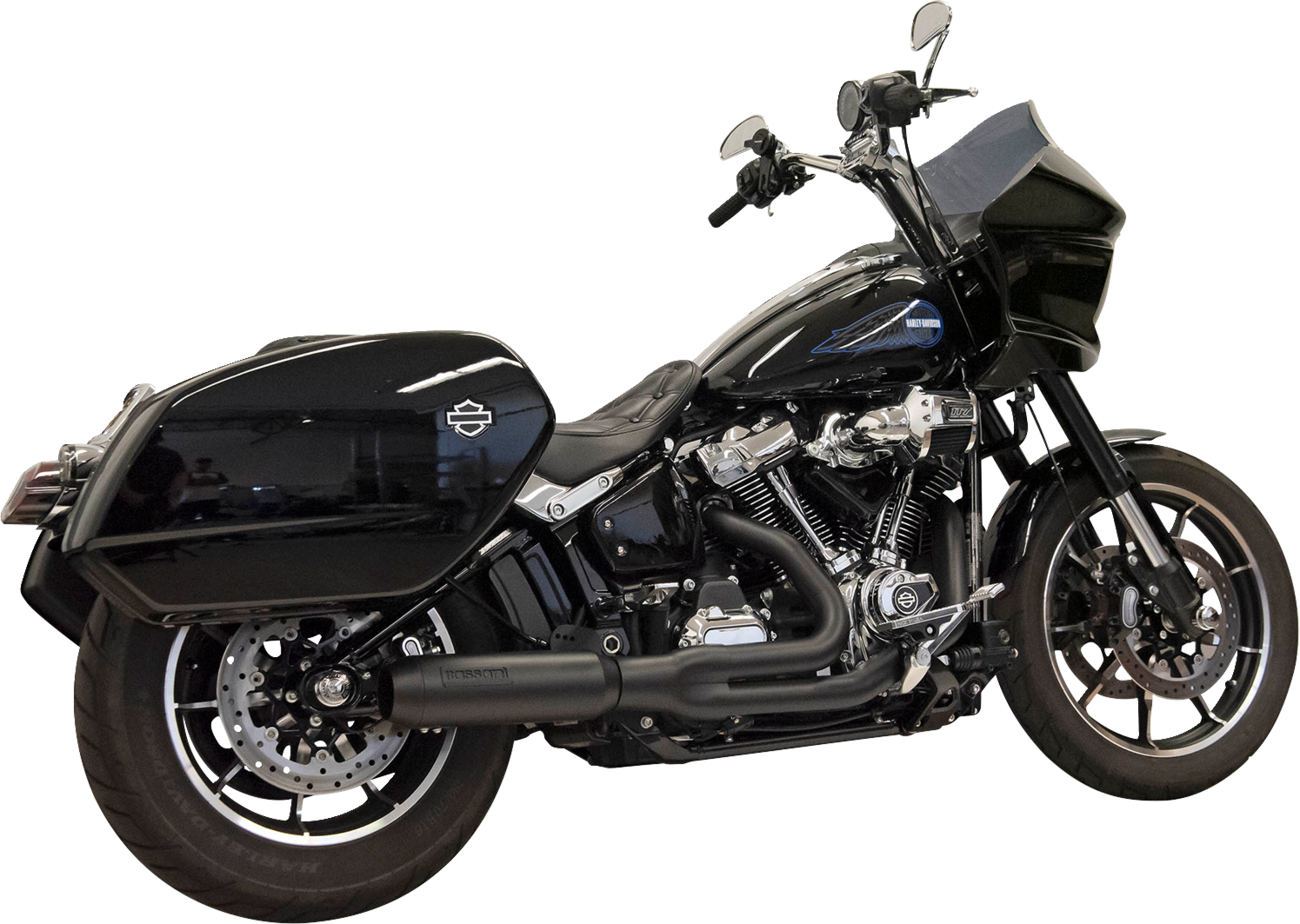 Bassani Xhaust 1S78B 2-Into-1 Exhaust System with Superbike Muffler for Harley-Davidson Softail M8 – Black Finish