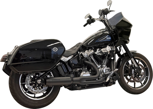 Bassani Xhaust 1S78B 2-Into-1 Exhaust System with Superbike Muffler for Harley-Davidson Softail M8 – Black Finish