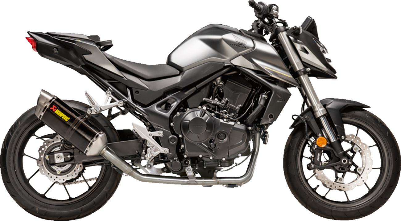 AKRAPOVIC header pipe for Honda CB750 Hornet E-H7R6, stainless steel performance exhaust component, with polished finish.