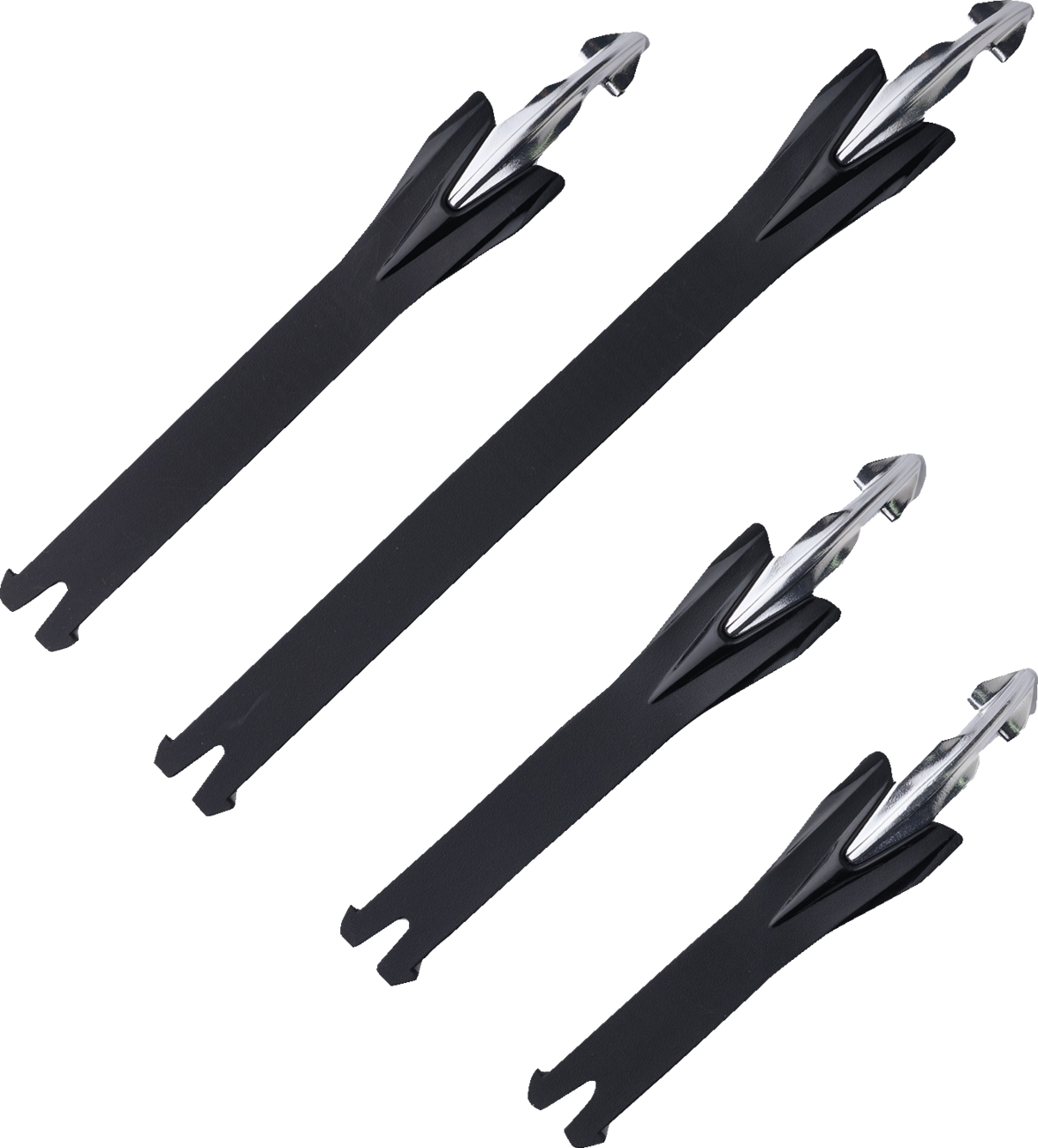 Alpinestars Tech 10 motorcycle boot buckle strap kit in black, featuring adjustable straps and durable construction.