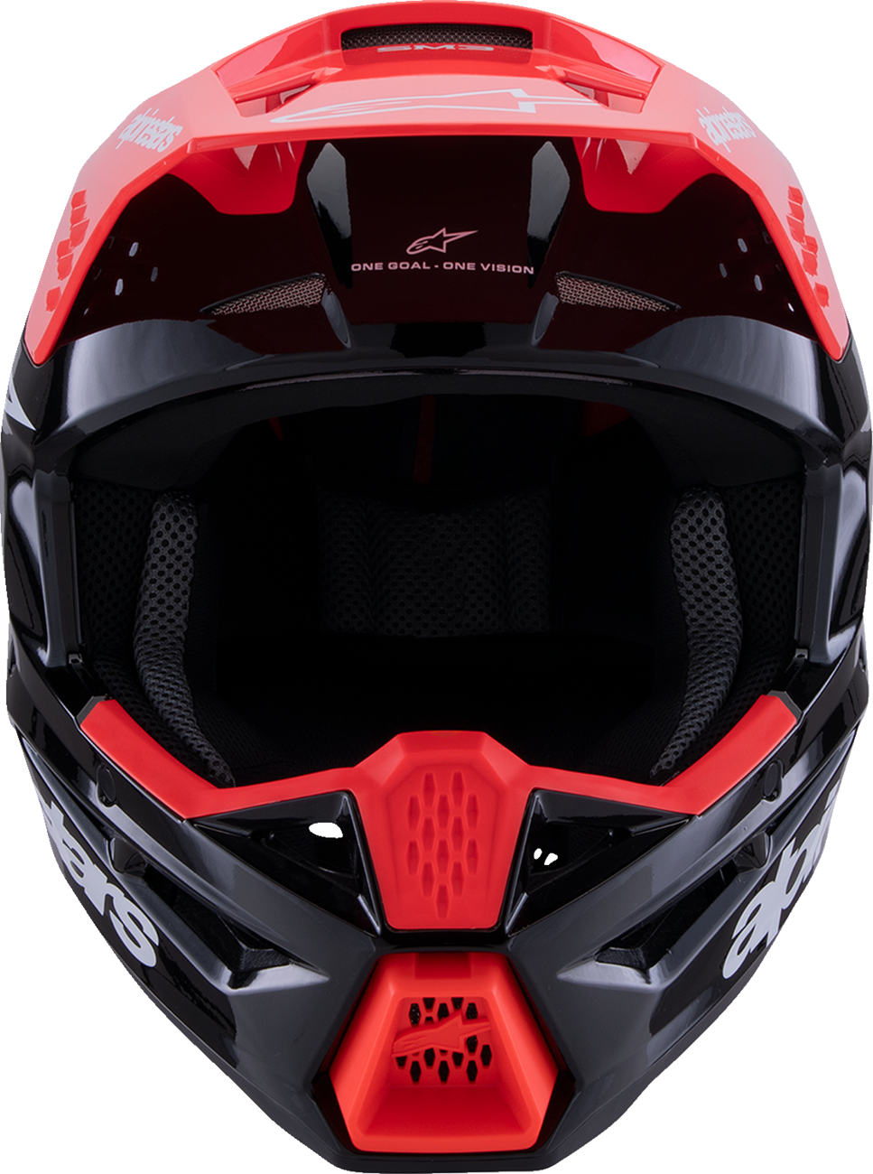 ALPINESTARS, Alpinestars SM3 Radium Helmet - Gloss Black/Red Fluo/White, Large
