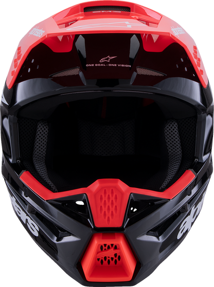 ALPINESTARS, Alpinestars SM3 Radium Helmet - Gloss Black/Red Fluo/White, Large