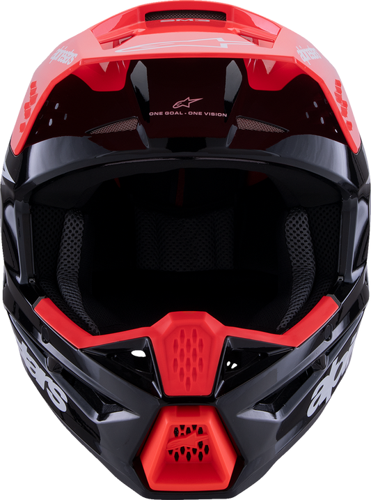 ALPINESTARS, Alpinestars SM3 Radium Helmet - Gloss Black/Red Fluo/White, Large