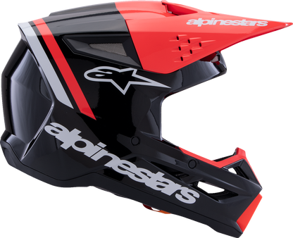 ALPINESTARS, Alpinestars SM3 Radium Helmet - Gloss Black/Red Fluo/White, Large