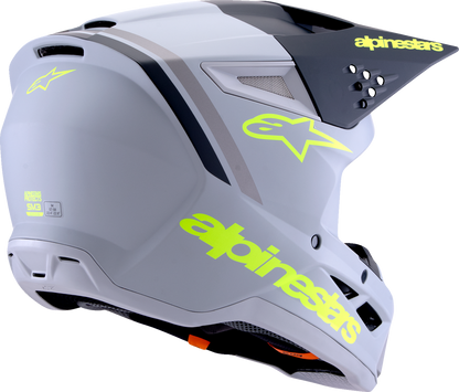 ALPINESTARS, Alpinestars SM3 Helmet Radium Matte Gray/Black/Yellow Fluo Large (Part No. 8300826-9510-L)