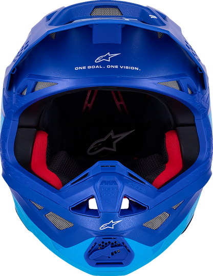 ALPINESTARS, Alpinestars Supertech M10 Helmet - Flood Blue/Black Carbon, Small (Part No. 8301023-7282-S)
