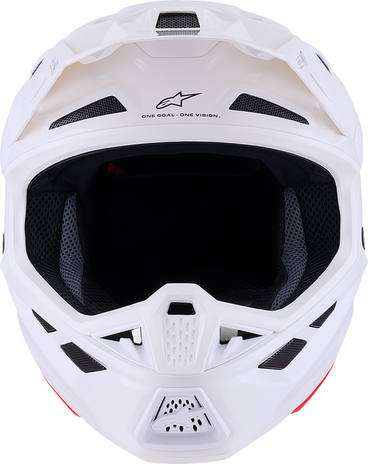 ALPINESTARS, Alpinestars SM7 Helmet - Solid Gloss White - Small, Advanced Impact Protection and Ventilation