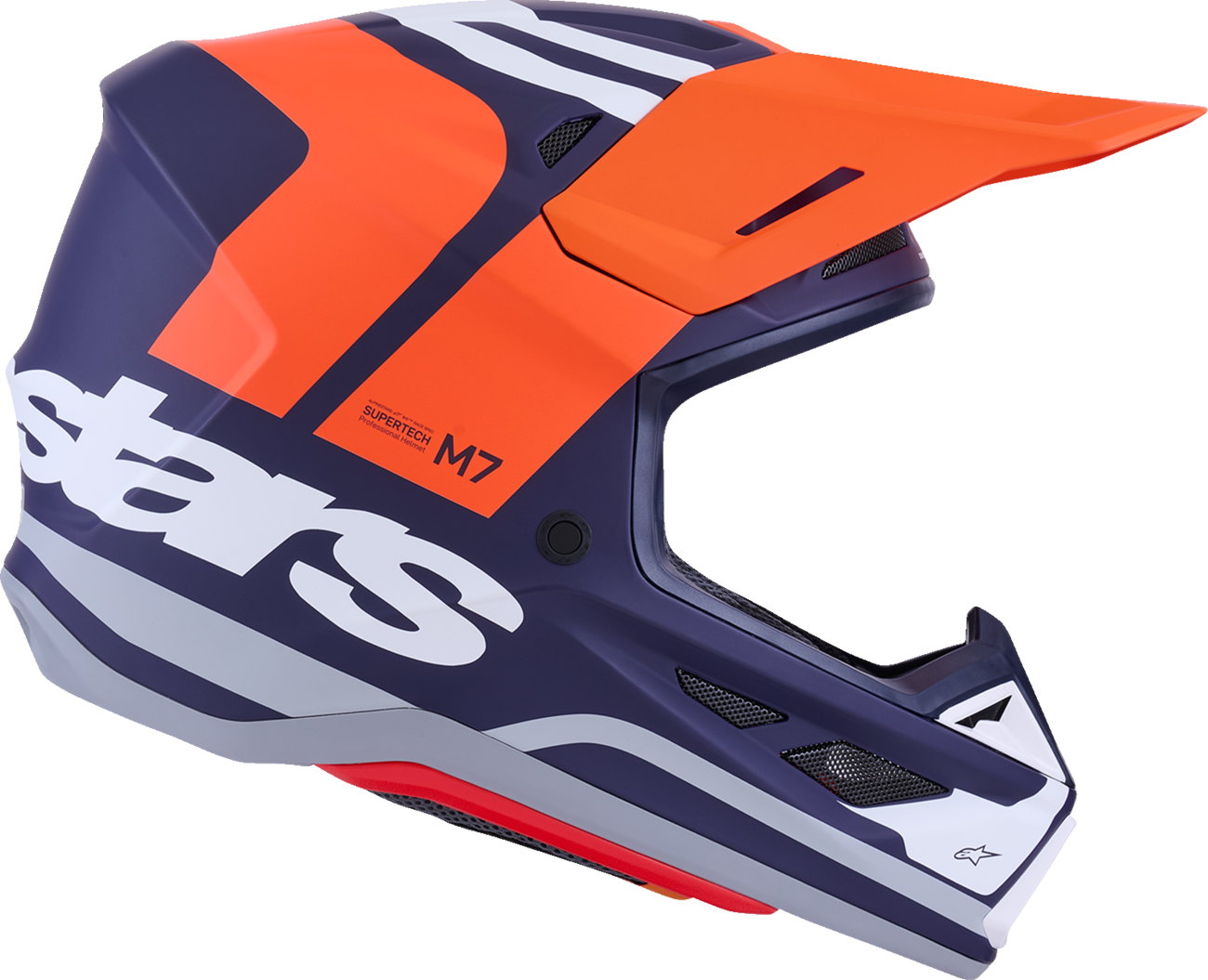 ALPINESTARS, Alpinestars SM7 Helmet Core - Matte Orange/Blue XS (Part Number 8301826-408)