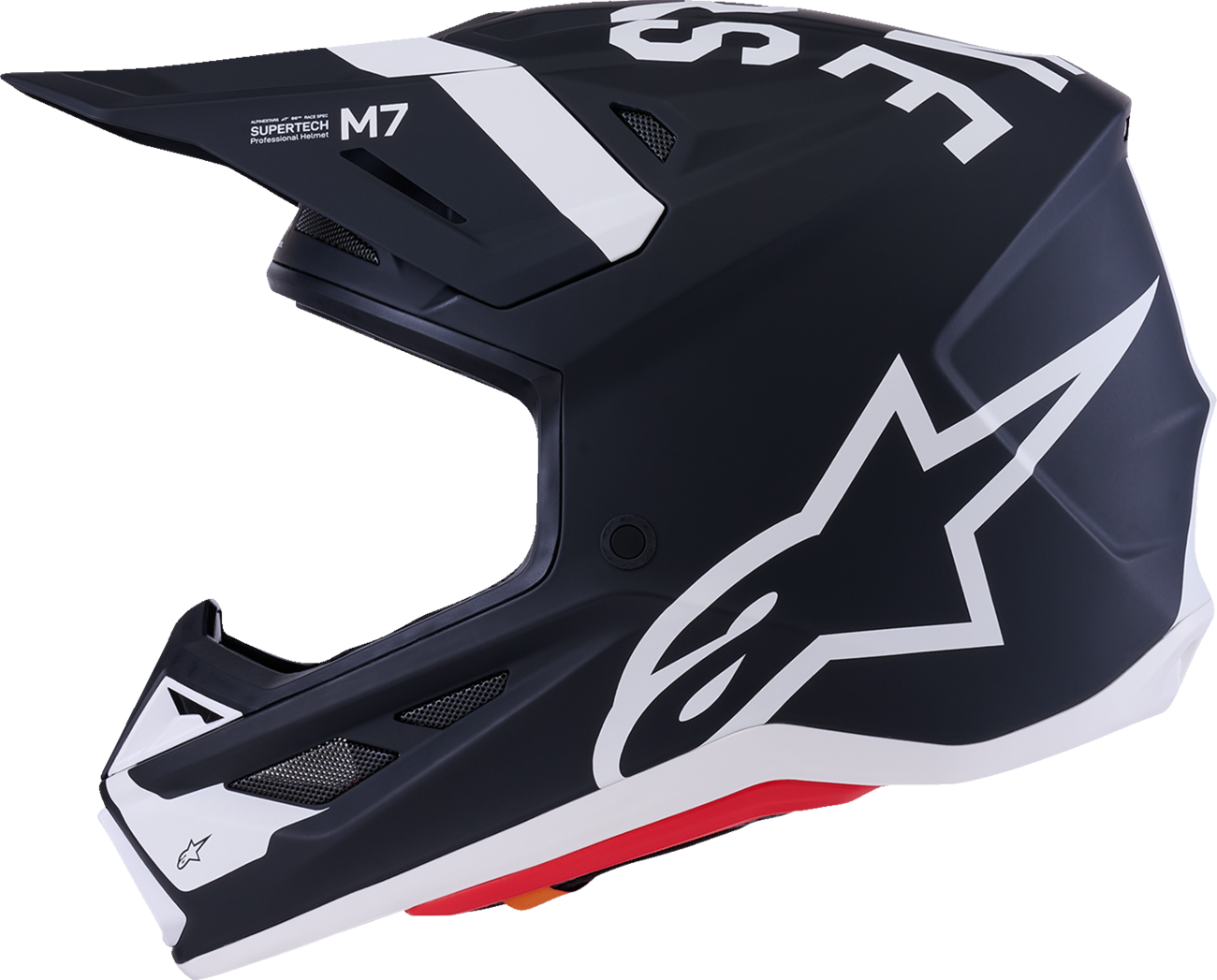 ALPINESTARS, Alpinestars SM7 Dasher Motorcycle Helmet - Matte Black/White, Medium