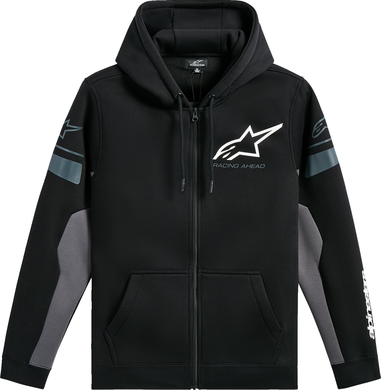 ALPINESTARS, Alpinestars Esemex Zip Hoodie - Black/Charcoal Large 1235-53200-1018-L