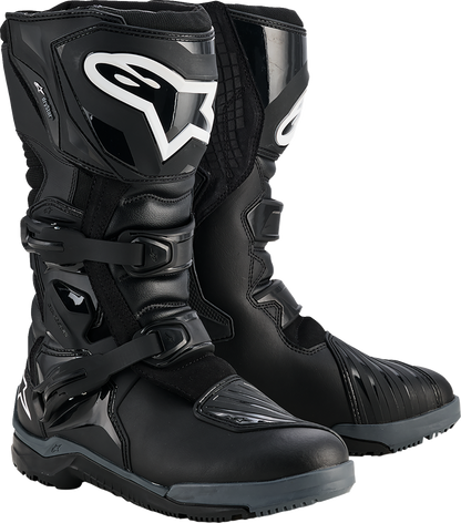 Alpinestars Corozal Adventure Drystar® motorcycle boots in black, US size 7, featuring durable design and protective features.