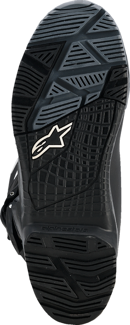 Alpinestars Corozal Adventure Drystar® motorcycle boots in black, US size 8, featuring rugged design and protective features.