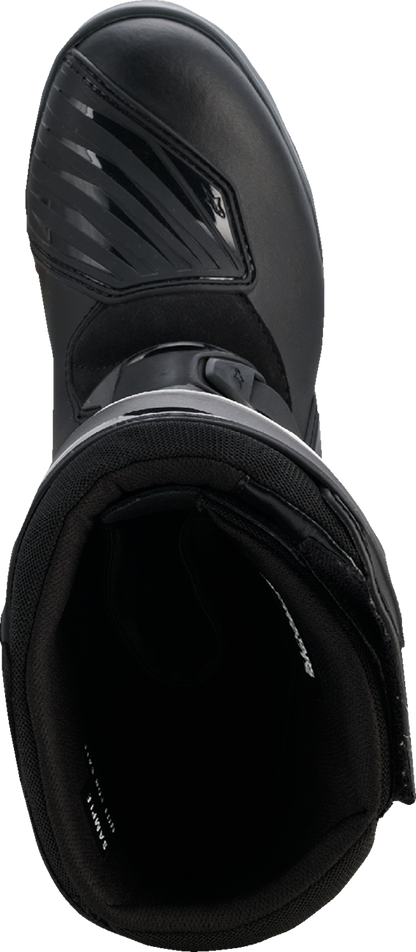Alpinestars Corozal Adventure Drystar® motorcycle boots in black, US size 13, with protective design and sturdy construction.