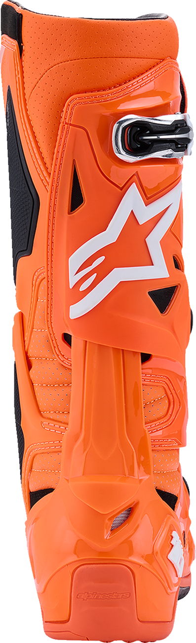 ALPINESTARS, Alpinestars Tech 10 Supervented Boots - Fluorescent Orange, Black & White US 13 / EU 48