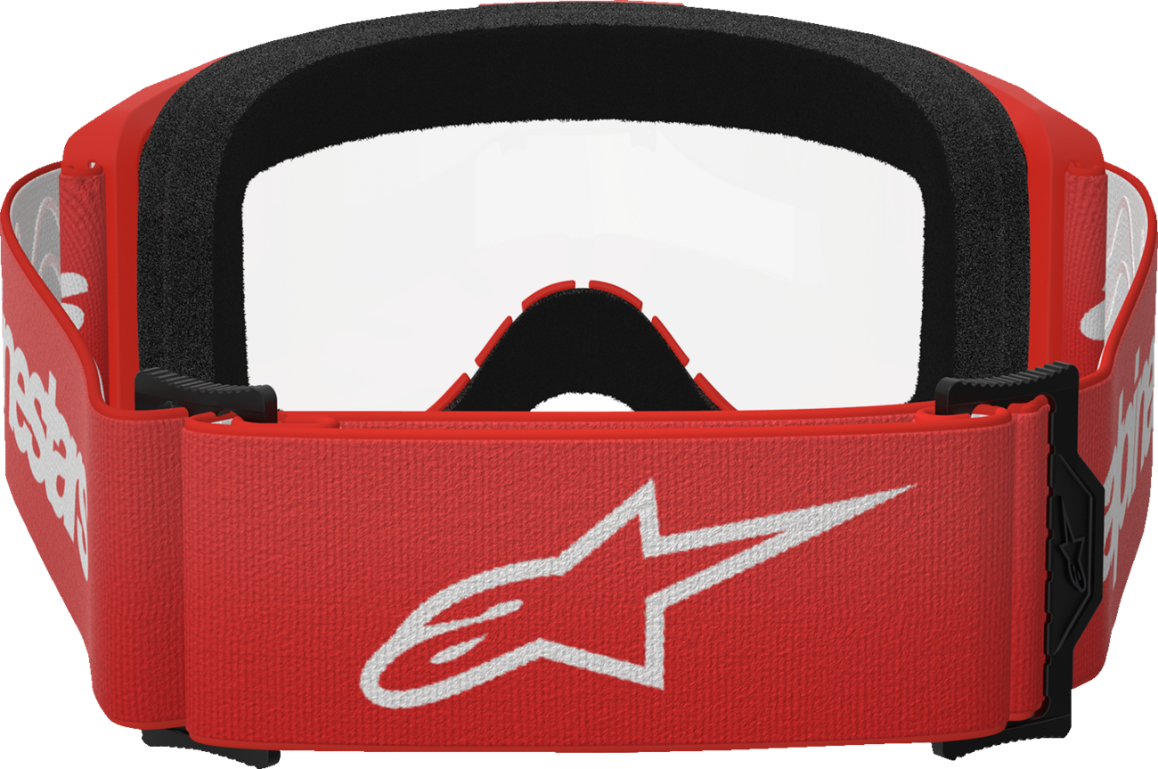 ALPINESTARS GOGGLES, Alpinestars GOGGLES Vision 3 Goggle - Red Frame with Clear Lens, Part 5103325-3067