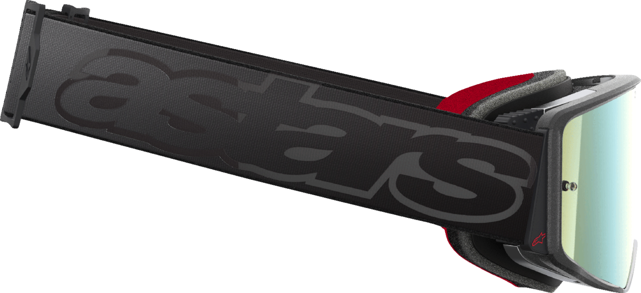 Alpinestars Supertech Vision Goggle in black with gold mirror lens, designed for motocross and off-road riding.