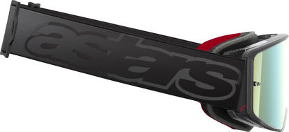 Alpinestars Supertech Vision Goggle in black with gold mirror lens, designed for motocross and off-road riding.