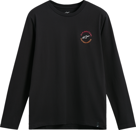 Alpinestars True Long-Sleeve CSF T-Shirt in black, 2XL, featuring the Alpinestars logo on the front.
