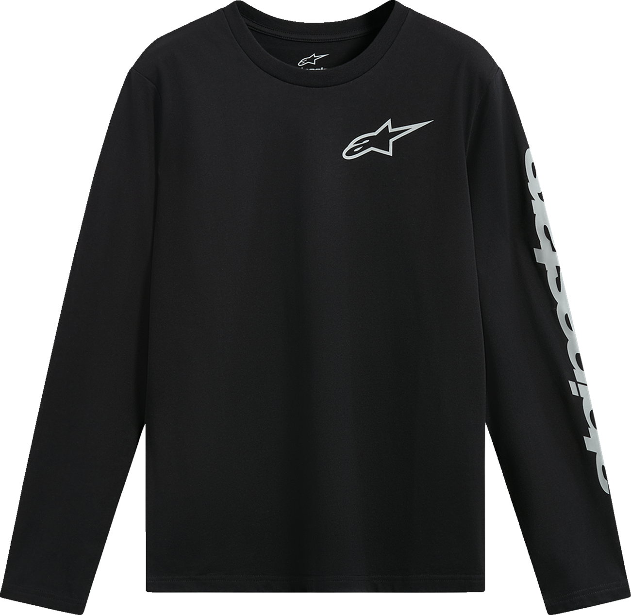 Alpinestars Trackside Long-Sleeve CSF T-Shirt in black, size 2XL, featuring the Alpinestars logo and racing-inspired design.