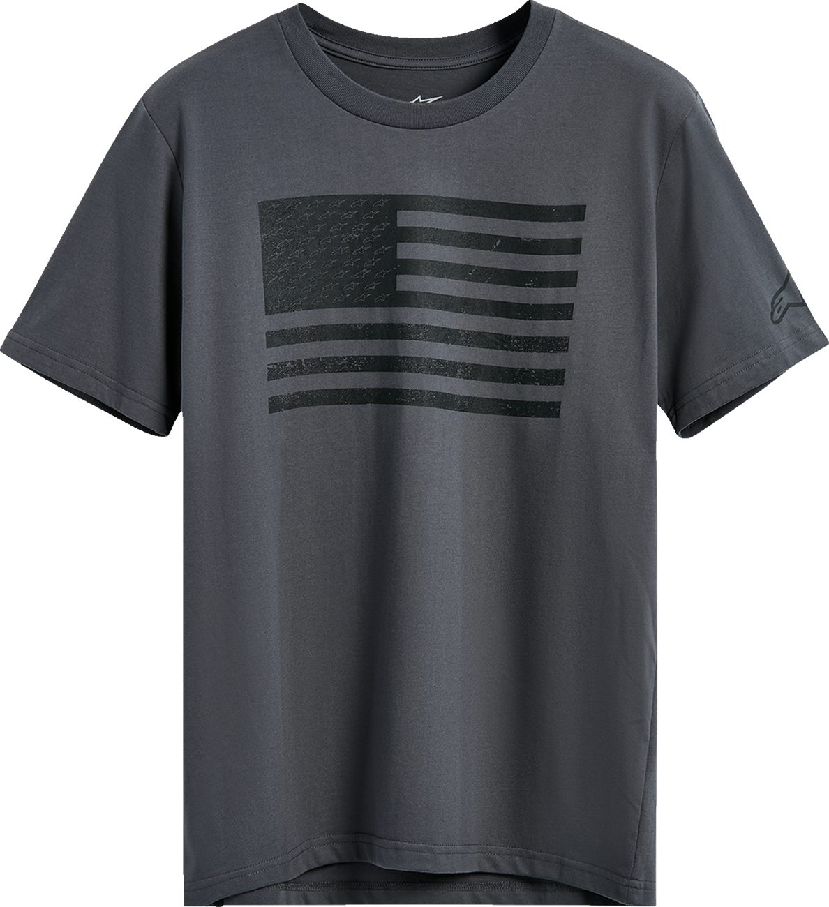 Alpinestars Wavings CSF T-Shirt in charcoal, medium size, featuring the Alpinestars logo and stylish wave design on the front.