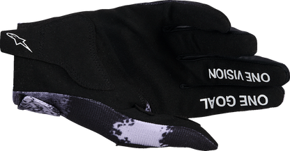 Alpinestars Radar Gloves in Camo Iron design, large size, showing the protective motorcycle glove with camouflage pattern.