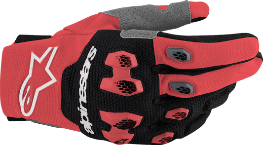 ALPINESTARS, Alpinestars Pro-Dura Gloves - Bright Red and Black, Size XL (Part Number 3560425-3031-XL)