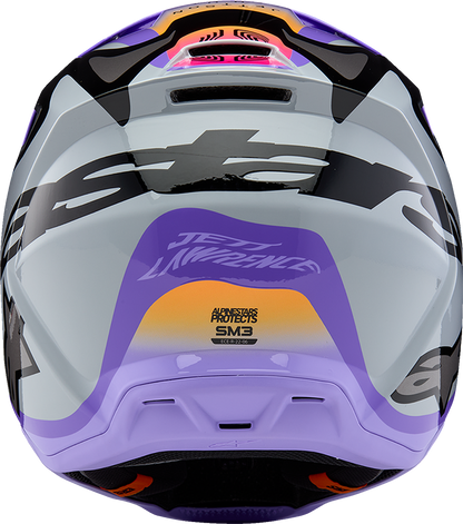 ALPINESTARS, Alpinestars Youth SM3 Helmet Jettson Gloss Black/Gray/Purple Small (Part #8303226-9277-YS)