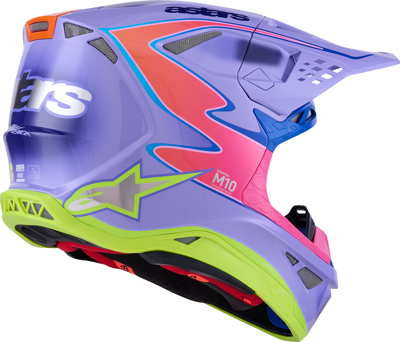 Alpinestars Supertech M10 Jett Lawrence R01 helmet with MIPS®, medium size, featuring a sleek design and racing safety features.