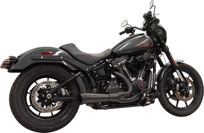 Bassani Xhaust 2-into-1 Ripper Exhaust System with Megaphone Muffler for M8 Softail – Short Black Finish