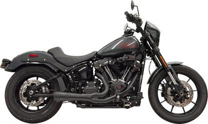 Bassani Xhaust 2-into-1 Ripper Exhaust System with Megaphone Muffler for M8 Softail – Short Black Finish