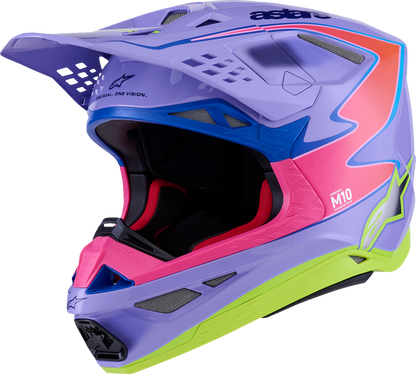 Alpinestars Supertech M10 helmet in large size with Jett Lawrence R01 design and MIPS® safety technology, front view.