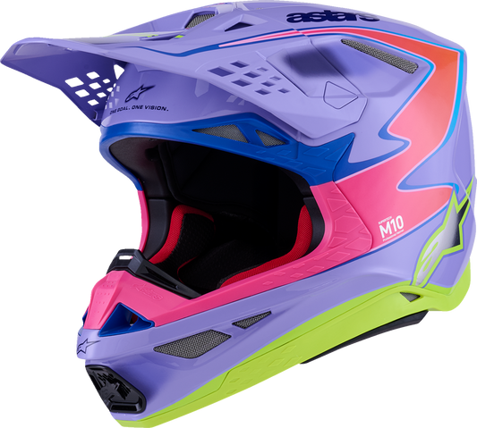 Alpinestars Supertech M10 helmet in large size with Jett Lawrence R01 design and MIPS® safety technology, front view.