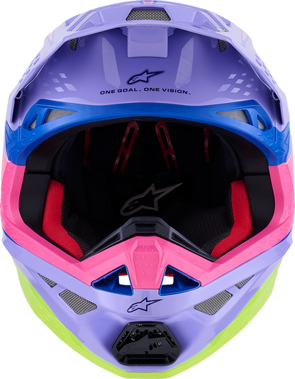 Alpinestars Supertech M10 helmet in large size with Jett Lawrence R01 design and MIPS® protection, front view showing branding and vents.