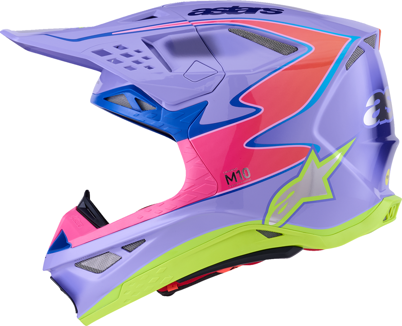 Alpinestars Supertech M10 Jett Lawrence R01 MIPS helmet in large size, black with branding and ventilation details.