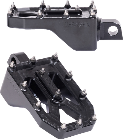 THRASHIN SUPPLY CO. Aggressor Foot Pegs - Rear - Black - HD '72-'25 TSC-2022-1-D