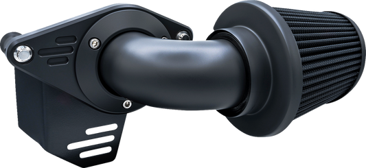 Vance & Hines VO2 Falcon air intake kit in black for motorcycle, featuring sleek design and branding details