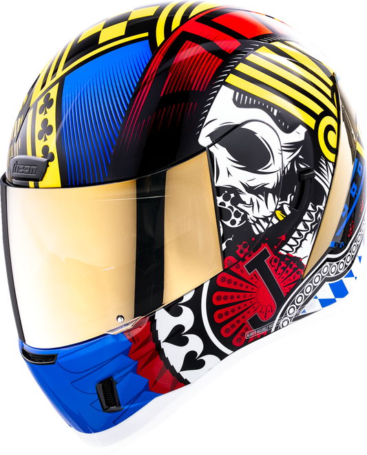 ICON Airform™ Helmet Lucky Lid 5 MIPS® in Glory color, medium size, featuring sleek design and MIPS safety technology.
