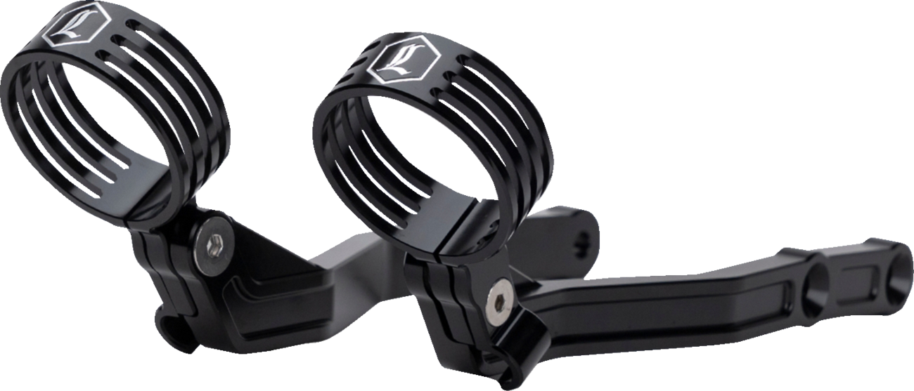 LEGEND SUSPENSION, Legend Suspension Revo ARC External Reservoir Mounts for Harley-Davidson CVO and FL Models - Black (Part #1313-0274)