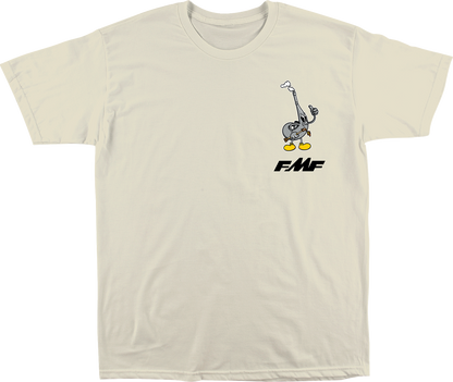 FMF Garage T-Shirt in natural color, large size, casual cotton tee with graphic design, ideal for motorcycle and automotive fans.